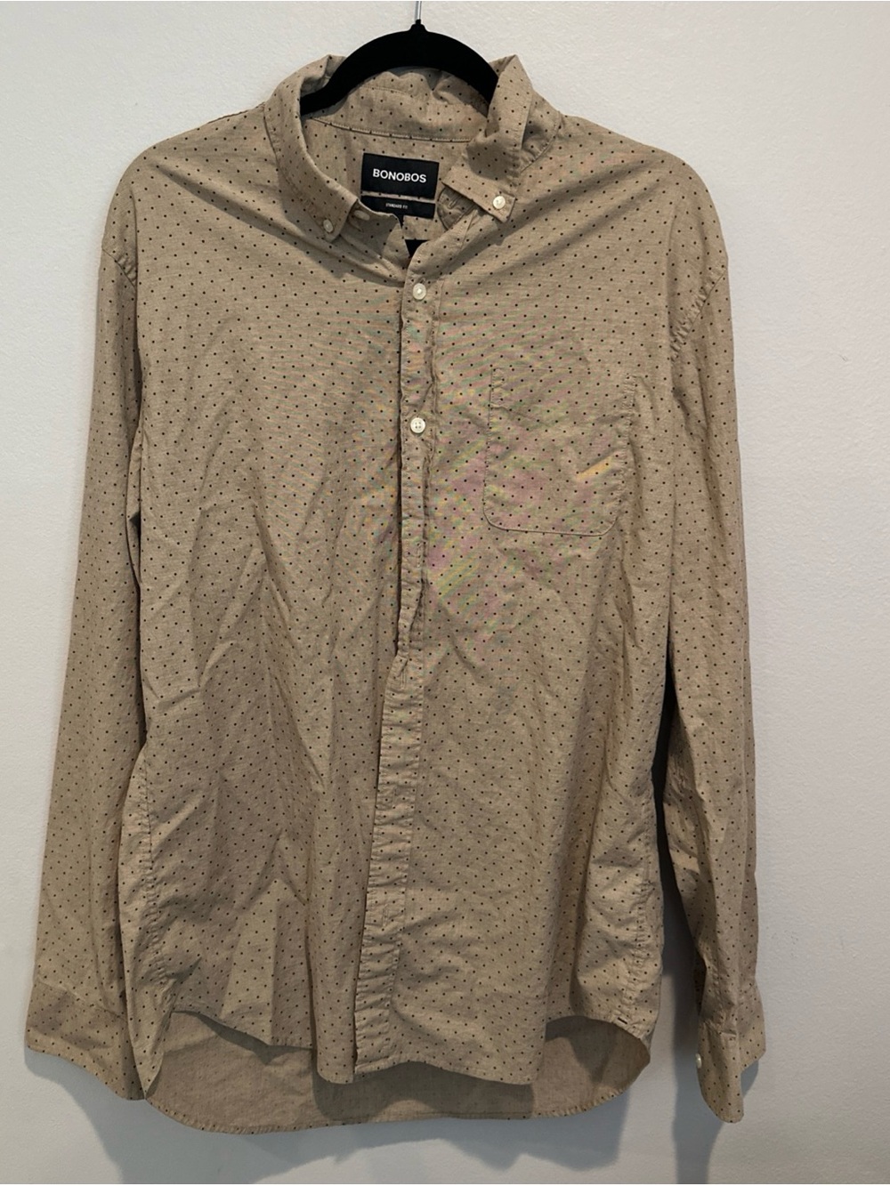 Bonobos Men's Tan Micro-Dot Button-Down Shirt